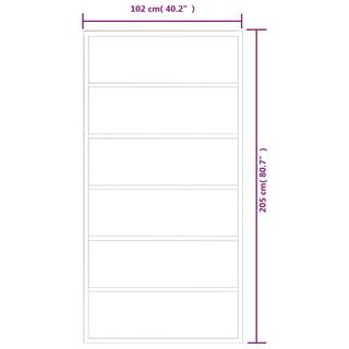 Sliding Door with Hardware Set ESG Glass&Aluminium 102x205 cm - Giant Lobelia