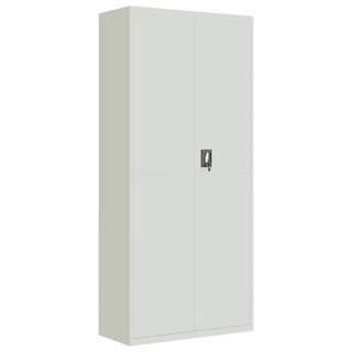 File Cabinet Light Grey 90x40x200 cm Steel - Giant Lobelia