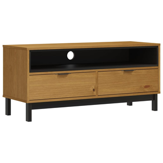 vidaXL TV Cabinet FLAM 110x40x50 cm Solid Wood Pine - Giant Lobelia