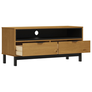 vidaXL TV Cabinet FLAM 110x40x50 cm Solid Wood Pine - Giant Lobelia