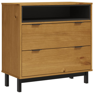 vidaXL Drawer Cabinet FLAM 80x40x80 cm Solid Wood Pine - Giant Lobelia