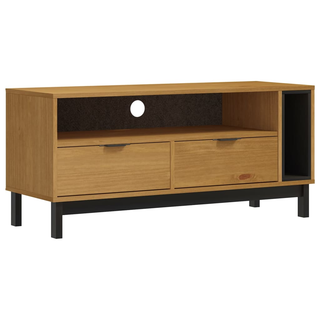 vidaXL TV Cabinet FLAM 110x40x50 cm Solid Wood Pine - Giant Lobelia