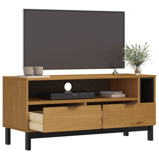 vidaXL TV Cabinet FLAM 110x40x50 cm Solid Wood Pine - Giant Lobelia