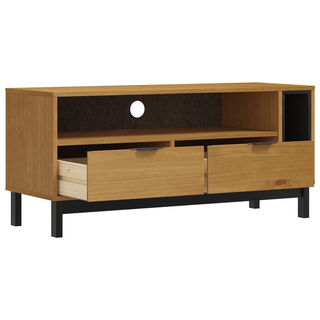 vidaXL TV Cabinet FLAM 110x40x50 cm Solid Wood Pine - Giant Lobelia