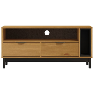 vidaXL TV Cabinet FLAM 110x40x50 cm Solid Wood Pine - Giant Lobelia