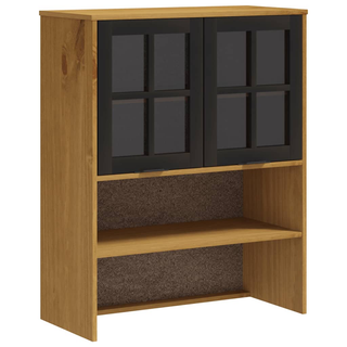 Top for Highboard with Glass Doors FLAM Solid Wood Pine - Giant Lobelia