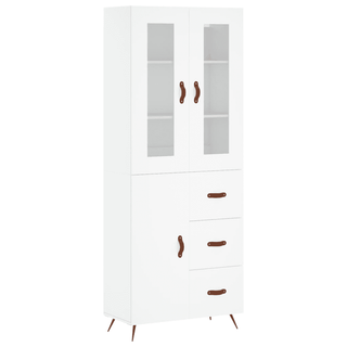 vidaXL Highboard White 69.5x34x180 cm Engineered Wood - Giant Lobelia