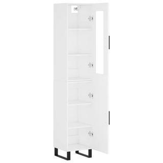 vidaXL Highboard White 34.5x34x180 cm Engineered Wood - Giant Lobelia