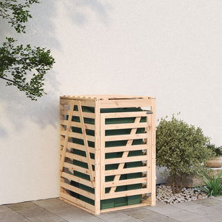 Wheelie Bin Storage 84x90x128.5 cm Solid Wood Pine - Giant Lobelia