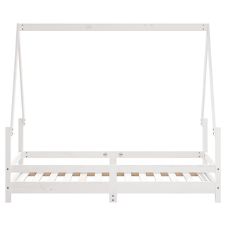 Kids Bed Frame White 80x160 cm Solid Wood Pine - Giant Lobelia