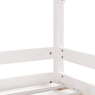 Kids Bed Frame White 80x160 cm Solid Wood Pine - Giant Lobelia