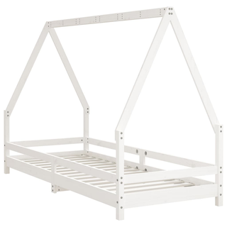 Kids Bed Frame White 80x200 cm Solid Wood Pine - Giant Lobelia