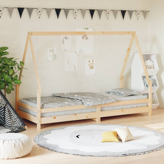 Kids Bed Frame 80x200 cm Solid Wood Pine - Giant Lobelia