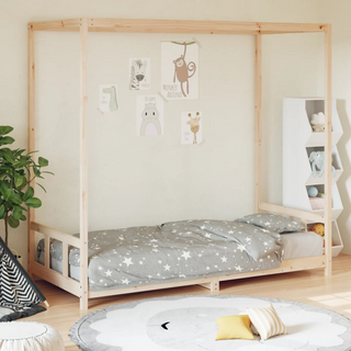 Kids Bed Frame 90x200 cm Solid Wood Pine - Giant Lobelia