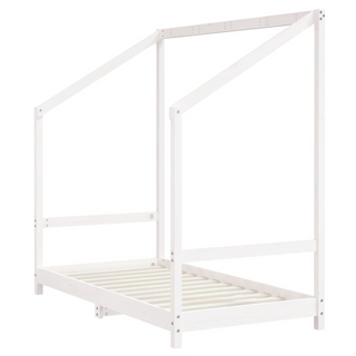 Kids Bed Frame White 80x160 cm Solid Wood Pine - Giant Lobelia