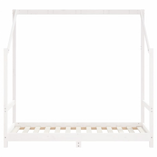 Kids Bed Frame White 80x160 cm Solid Wood Pine - Giant Lobelia