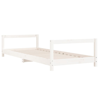 Kids Bed Frame White 80x200 cm Solid Wood Pine - Giant Lobelia