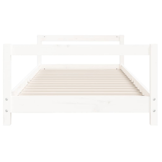 Kids Bed Frame White 80x200 cm Solid Wood Pine - Giant Lobelia