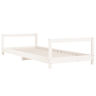 Kids Bed Frame White 80x200 cm Solid Wood Pine - Giant Lobelia