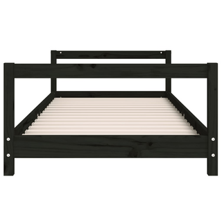 Kids Bed Frame Black 80x200 cm Solid Wood Pine - Giant Lobelia