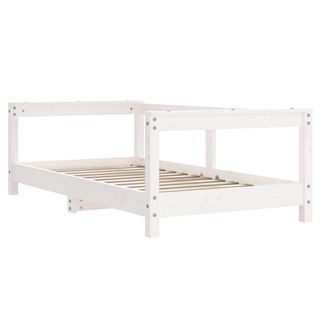 Kids Bed Frame White 70x140 cm Solid Wood Pine - Giant Lobelia