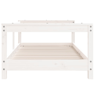 Kids Bed Frame White 70x140 cm Solid Wood Pine - Giant Lobelia