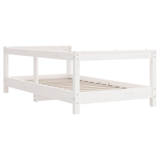 Kids Bed Frame White 70x140 cm Solid Wood Pine - Giant Lobelia