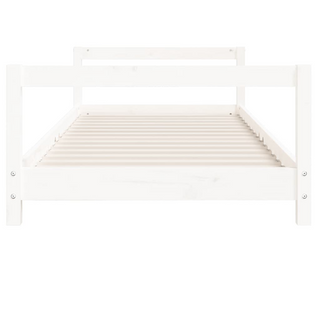 Kids Bed Frame White 80x160 cm Solid Wood Pine - Giant Lobelia