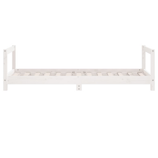 Kids Bed Frame White 80x160 cm Solid Wood Pine - Giant Lobelia