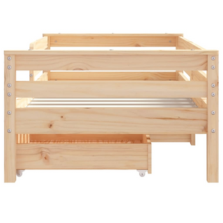 Kids Bed Frame with Drawers 70x140 cm Solid Wood Pine - Giant Lobelia