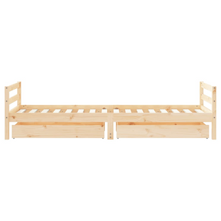 Kids Bed Frame with Drawers 90x200 cm Solid Wood Pine - Giant Lobelia