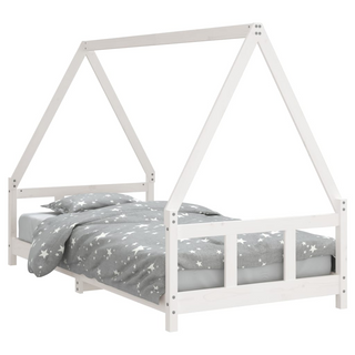 Kids Bed Frame White 90x190 cm Solid Wood Pine - Giant Lobelia