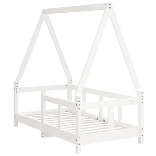 Kids Bed Frame White 70x140 cm Solid Wood Pine - Giant Lobelia