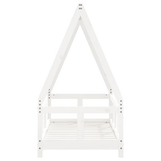 Kids Bed Frame White 70x140 cm Solid Wood Pine - Giant Lobelia