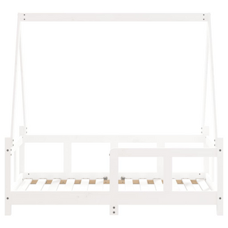 Kids Bed Frame White 70x140 cm Solid Wood Pine - Giant Lobelia