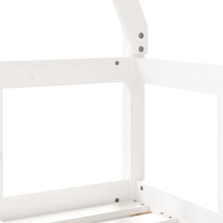 Kids Bed Frame White 70x140 cm Solid Wood Pine - Giant Lobelia