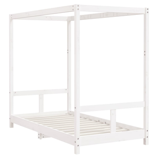 Kids Bed Frame White 80x160 cm Solid Wood Pine - Giant Lobelia