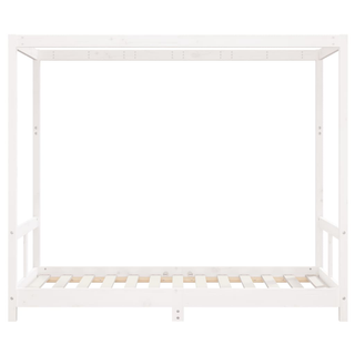 Kids Bed Frame White 80x160 cm Solid Wood Pine - Giant Lobelia