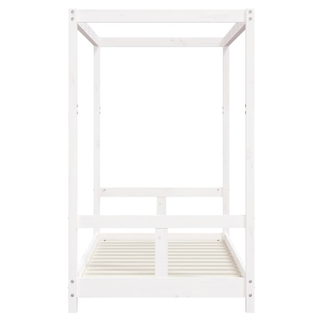 Kids Bed Frame White 80x160 cm Solid Wood Pine - Giant Lobelia