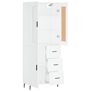 vidaXL Highboard White 69.5x34x180 cm Engineered Wood - Giant Lobelia