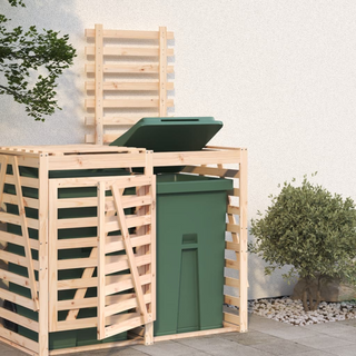 Wheelie Bin Storage Extension Solid Wood Pine - Giant Lobelia