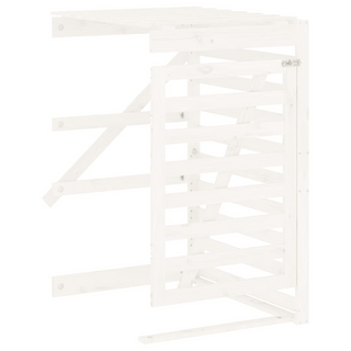 Wheelie Bin Storage Extension White Solid Wood Pine - Giant Lobelia