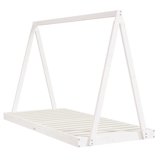 Kids Bed Frame White 90x200 cm Solid Wood Pine - Giant Lobelia