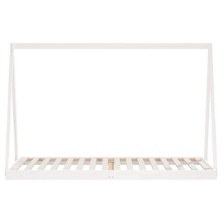 Kids Bed Frame White 90x200 cm Solid Wood Pine - Giant Lobelia