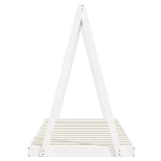 Kids Bed Frame White 90x200 cm Solid Wood Pine - Giant Lobelia