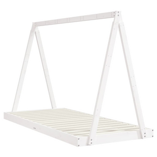 Kids Bed Frame White 90x200 cm Solid Wood Pine - Giant Lobelia