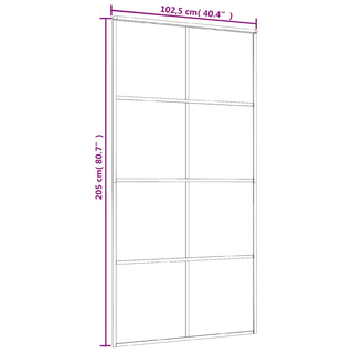 vidaXL Sliding Door Frosted ESG Glass and Aluminium 102.5x205 cm White - Giant Lobelia