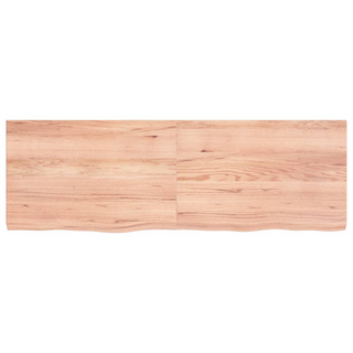 Bathroom Countertop Light Brown 120x40x(2-4)cm Treated Solid Wood - Giant Lobelia