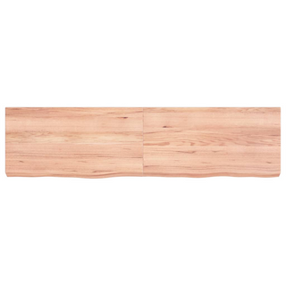 Bathroom Countertop Light Brown 120x30x(2-6)cm Treated Solid Wood - Giant Lobelia