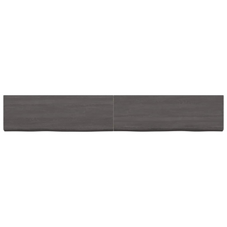 Bathroom Countertop Dark Brown 180x40x(2-4) cm Treated Solid Wood - Giant Lobelia